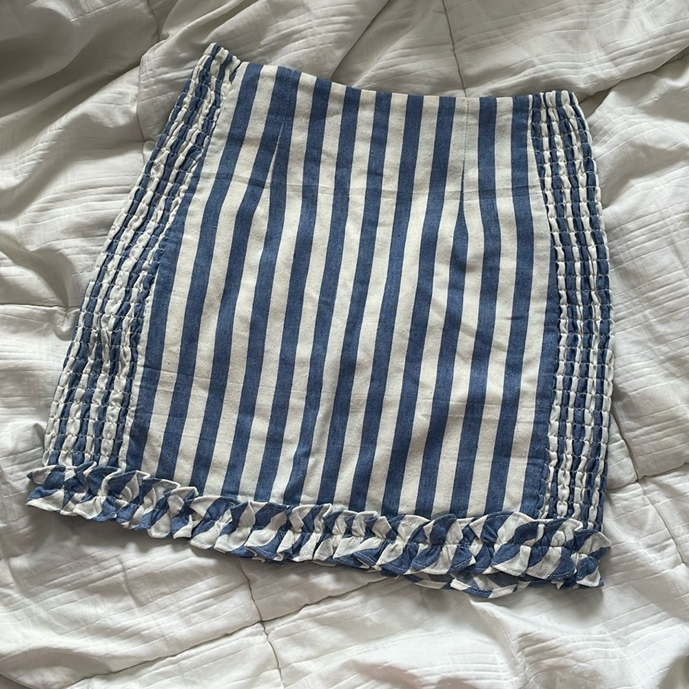 Ruffle bottom Striped Skirt